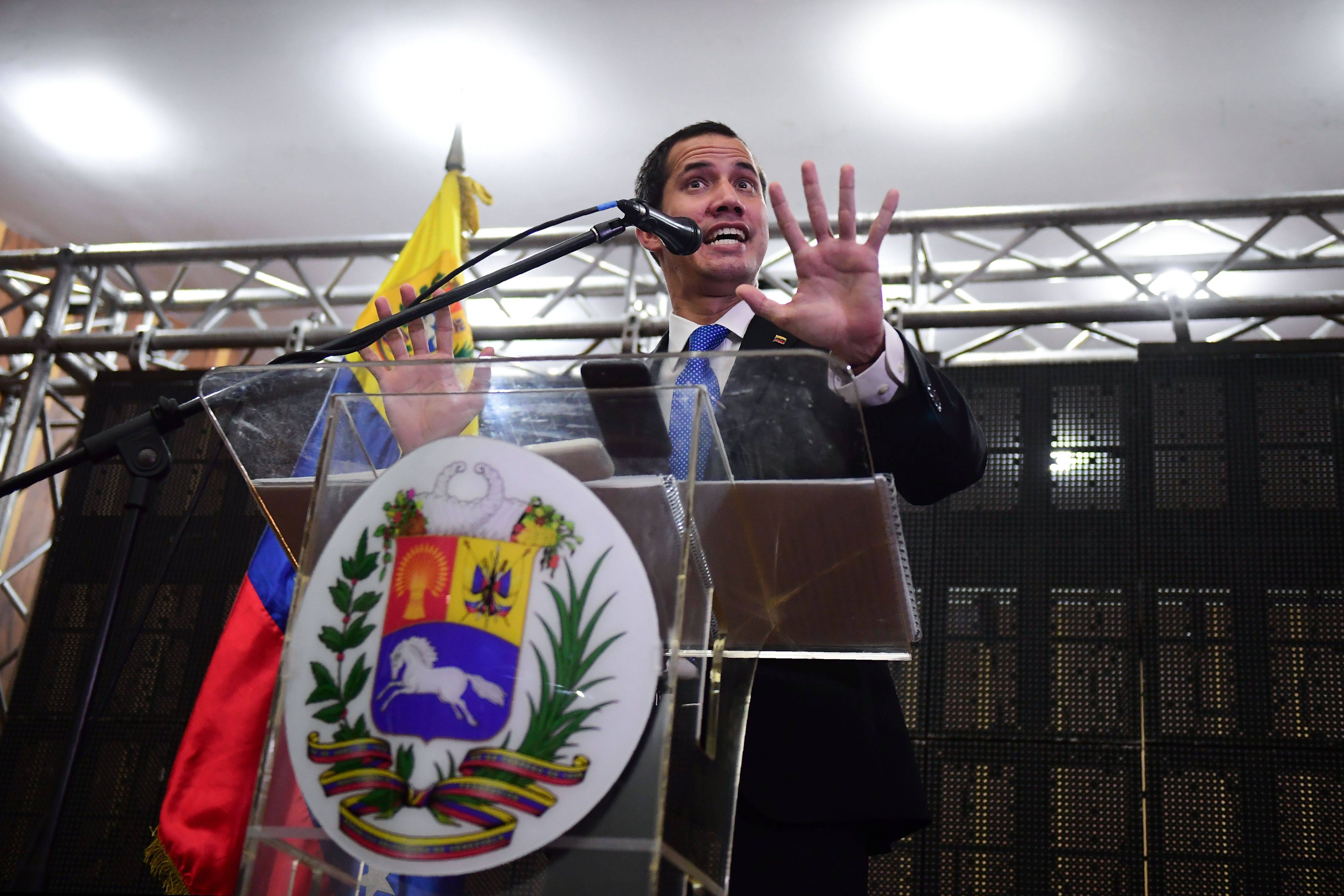 O presidente interino da Venezuela, Juan Guaidó
