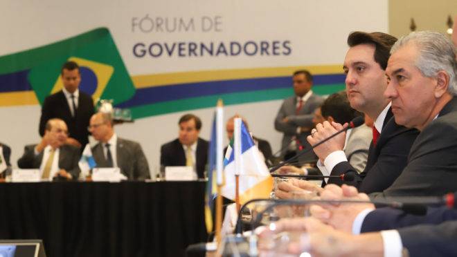 Governador Carlos Massa Ratinho Junior (PSD) no Fórum de Governadores.
