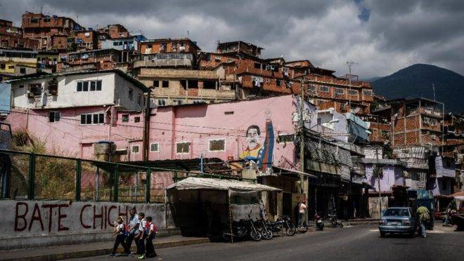 A favela de Petare, em Caracas, capital da Venezuela