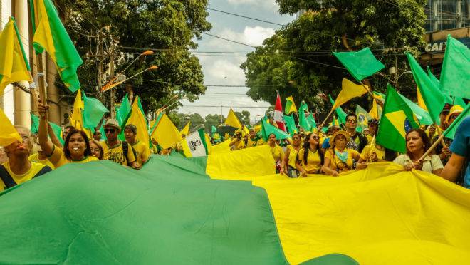 Manifestação a favor de Bolsonaro em Belém