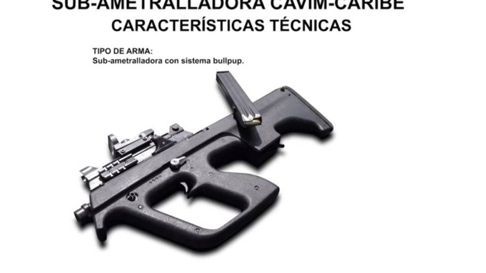 Imagem de um vídeo da Cavim sobre a submetralhadora Caribe, que será fabricada na Venezuela
