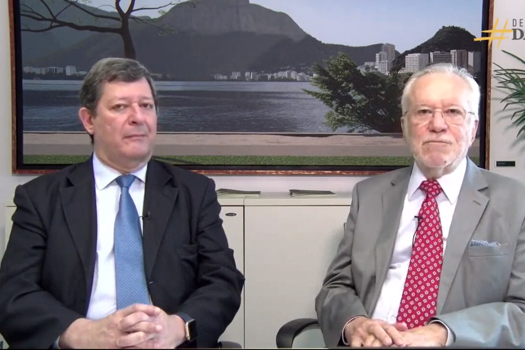 Edson Vismona, presidente do Etco, e Alexandre Garcia, jornalista e colunista da Gazeta do Povo, debateram sobre contrabando, crime organizado e reforma tributária.