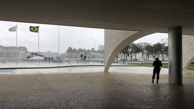 Praça dos Três Poderes, no centro de Brasília.