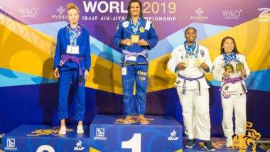 Lutadora que vendia balas no semáforo é ouro no Mundial de Jiu-Jítsu Mayara Custodio