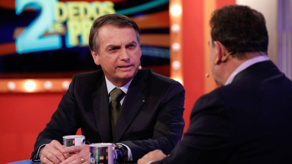 Presidente Jair Bolsonaro concedeu entrevista ao apresentador Ratinho, do SBT. Foto: Alan Santos/PR
