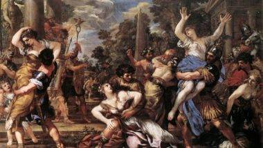 Força instável e primitiva "O rapto das sabinas" de Pietro da Cortona.