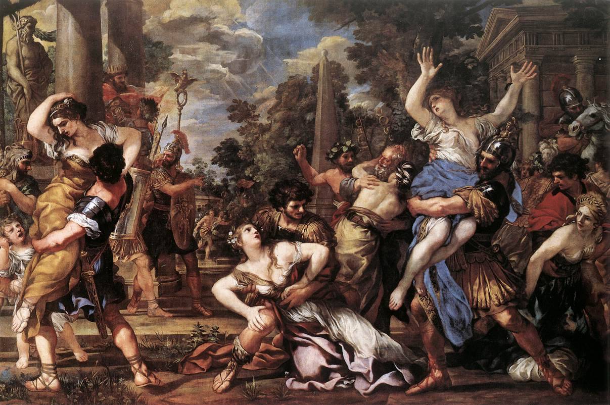 "O rapto das sabinas" de Pietro da Cortona.