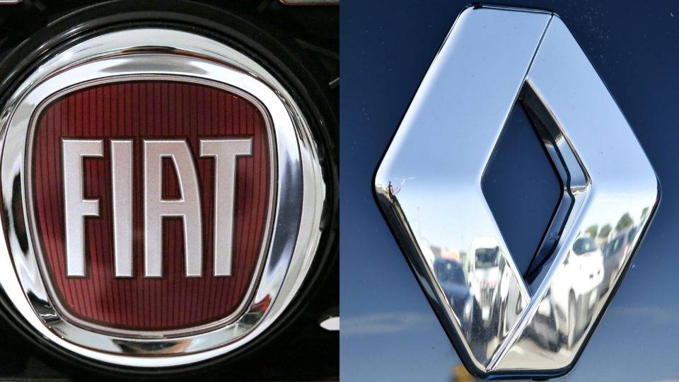 Por dentro do fracasso na fusão entre a Fiat e a Renault Logos da Fiat e da Renault