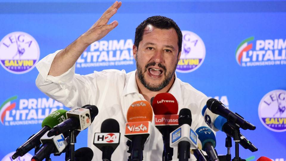 O vice-primeiro ministro e ministro do Interior da Itália, Matteo Salvini