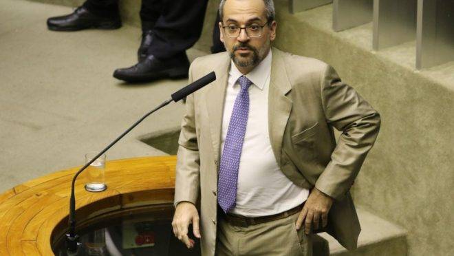 O ministro da Educação, Abraham Weintraub, na Câmara dos Deputados para detalhar como será feito o bloqueio de verbas de universidades públicas e institutos federais. O ministro foi convocado para falar sobre bloqueio de recursos.