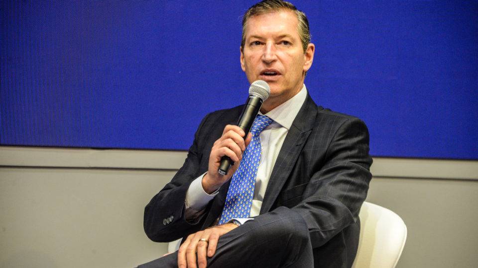 O banco do futuro não quer desgrudar de você e conta com as fintechs para isso Octavio Lazari Junior, presidente do Bradesco, em palestra no CIAB Febraban 2019.