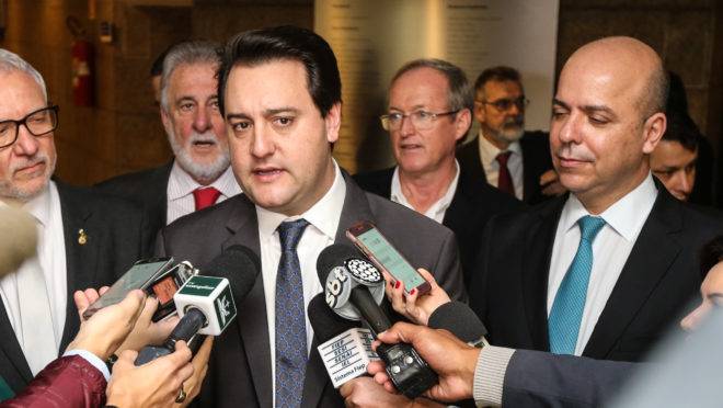 O governador participou nesta quinta-feira (13) do evento do programa Mobilização pelo Emprego e Produtividade para Todos, iniciativa do Ministério da Economia, em Curitiba.