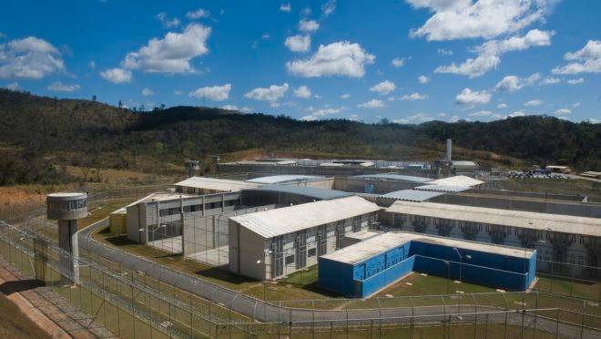Instalações do Complexo Penitenciário em Ribeirão das Neves, Minas Gerais.