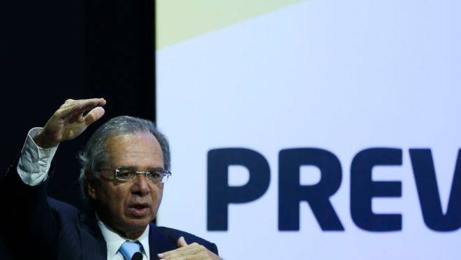 O ministro da Economia, Paulo Guedes, não gostou do novo texto da reforma da Previdência. Foto: José Cruz/Agência Brasil.