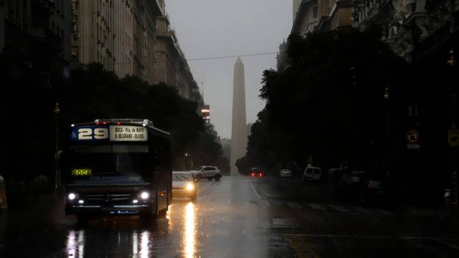 Centro de Buenos Aires durante apagão