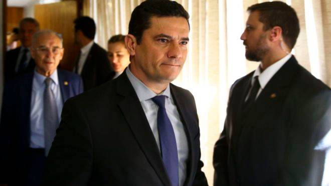 O ministro da Justiça e Segurança Pública, Sergio Moro, participa de audiência pública na Comissão de Constituição e Justiça do Senado.