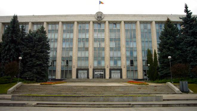 O Parlamento de Moldova, em Chisinau