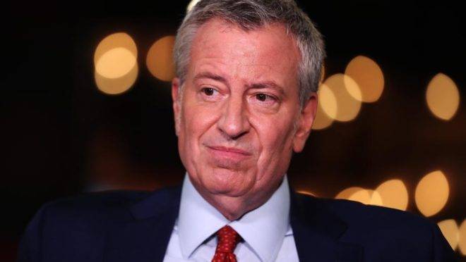 O prefeito de Nova York e pré-candidato à presidência dos EUA, Bill de Blasio, em Miami, 27 de junho