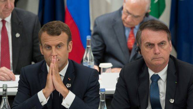 macron e bolsonaro