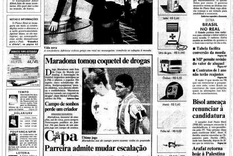 Plano Real: O Estado de S.Paulo