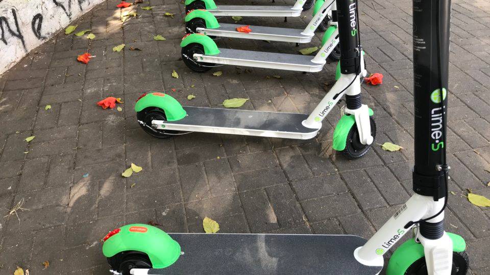 Patinetes elétricos da Lime