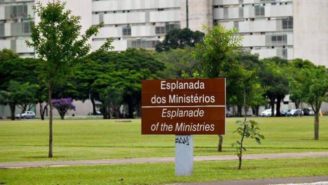 Esplanada dos Ministérios, em Brasília.
