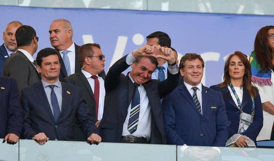Jair Bolsonaro e Sergio Moro no Maracanã
