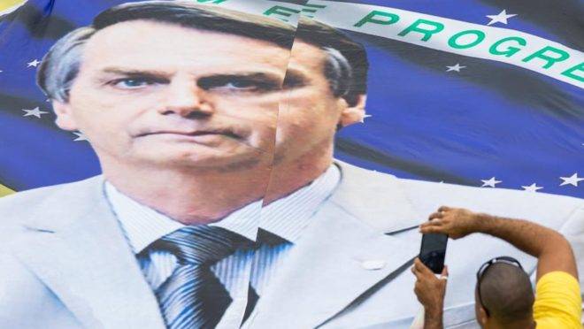 Retrato do presidente Jair Bolsonaro. Foto: Patricia Monteiro Bloomberg