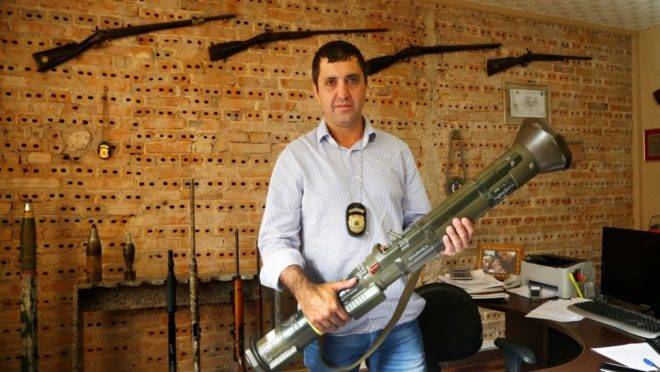 Lançador de foguetes faz parte do acervo da Deam