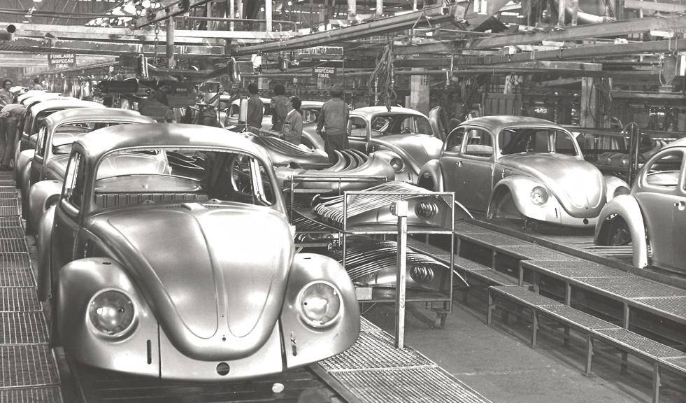 Linha de montagem na fábrica de Sãbo Bernardo do Campo (SP).