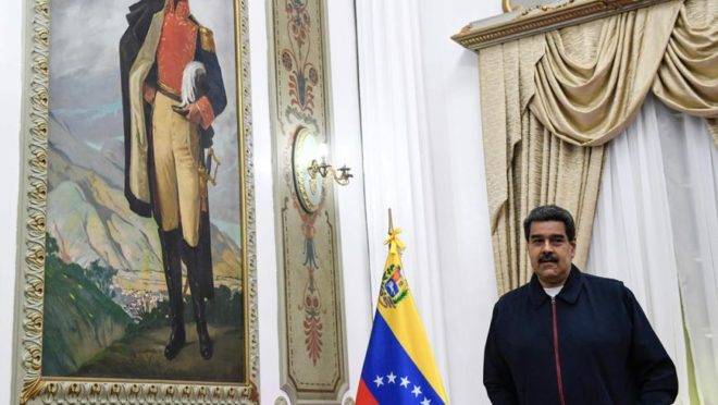 O ditador da Venezuela, Nicolás Maduro, no Palácio de Miraflores, em Caracas, 9 de julho