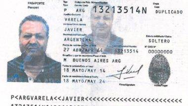 Passaporte falso usado por Nicola Assisi