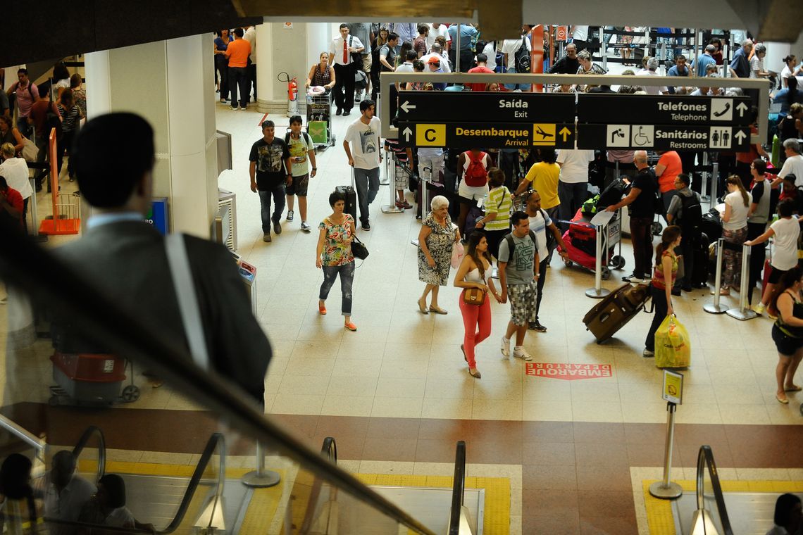 Movimentação no aeroporto Santos Dumont