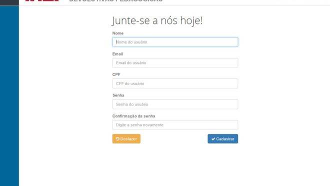 O cadastro é simples, basta inserir nome, email, CPF e uma senha fácil de lembrar | Reprodução/Inep