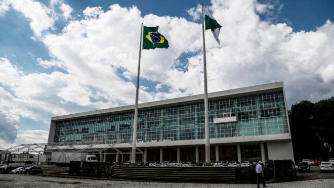 Palácio Iguaçu, sede do governo do Paraná, no Centro Cívico