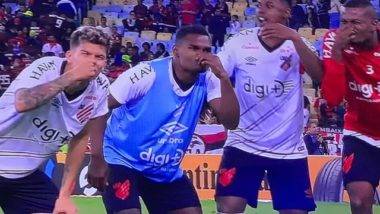 “Cheirinho” e “o Maraca é nosso”; veja as provocações do Athletico ao Flamengo Jogadores do Athletico ironizam o Flamengo no Maracanã