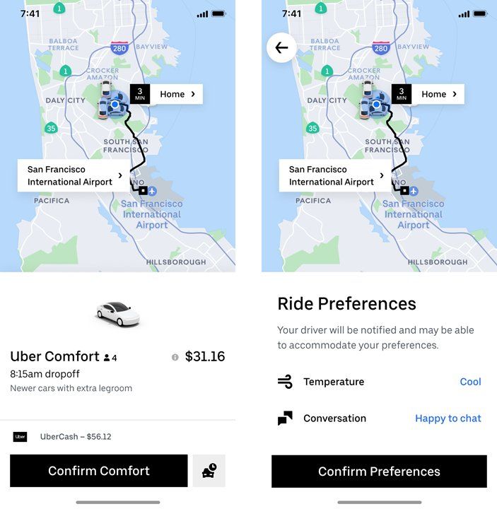 A Uber Comfort conta com preferências predefinidas dos usuários, para viagens com o máximo de conforto. (crédito: divulgação). A Uber Comfort conta com preferências predefinidas dos usuários, para viagens com o máximo de conforto. (crédito: divulgação).