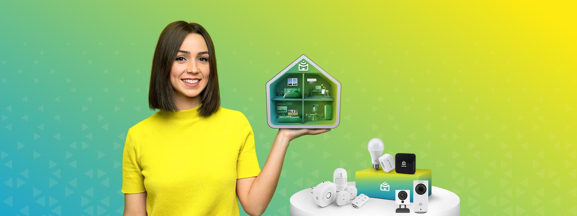São, no total, seis produtos vendidos separadamente ou agrupados em três kits com foco em segurança, automação e eficiência. O mais em conta é a <em>Smart Lâmpada</em>, R$ 99, que pode ser controlada por <em>wi-fi.</em> Foto: divulgação. São, no total, seis produtos vendidos separadamente ou agrupados em três kits com foco em segurança, automação e eficiência. O mais em conta é a <em>Smart Lâmpada</em>, R$ 99, que pode ser controlada por <em>wi-fi.</em> Foto: divulgação.