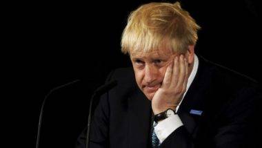 Dai a Boris Johnson o que é de Boris Johnson O primeiro-ministro do Reino Unido, Boris Johnson, em evento em Manchester, 27 de julho de 2019