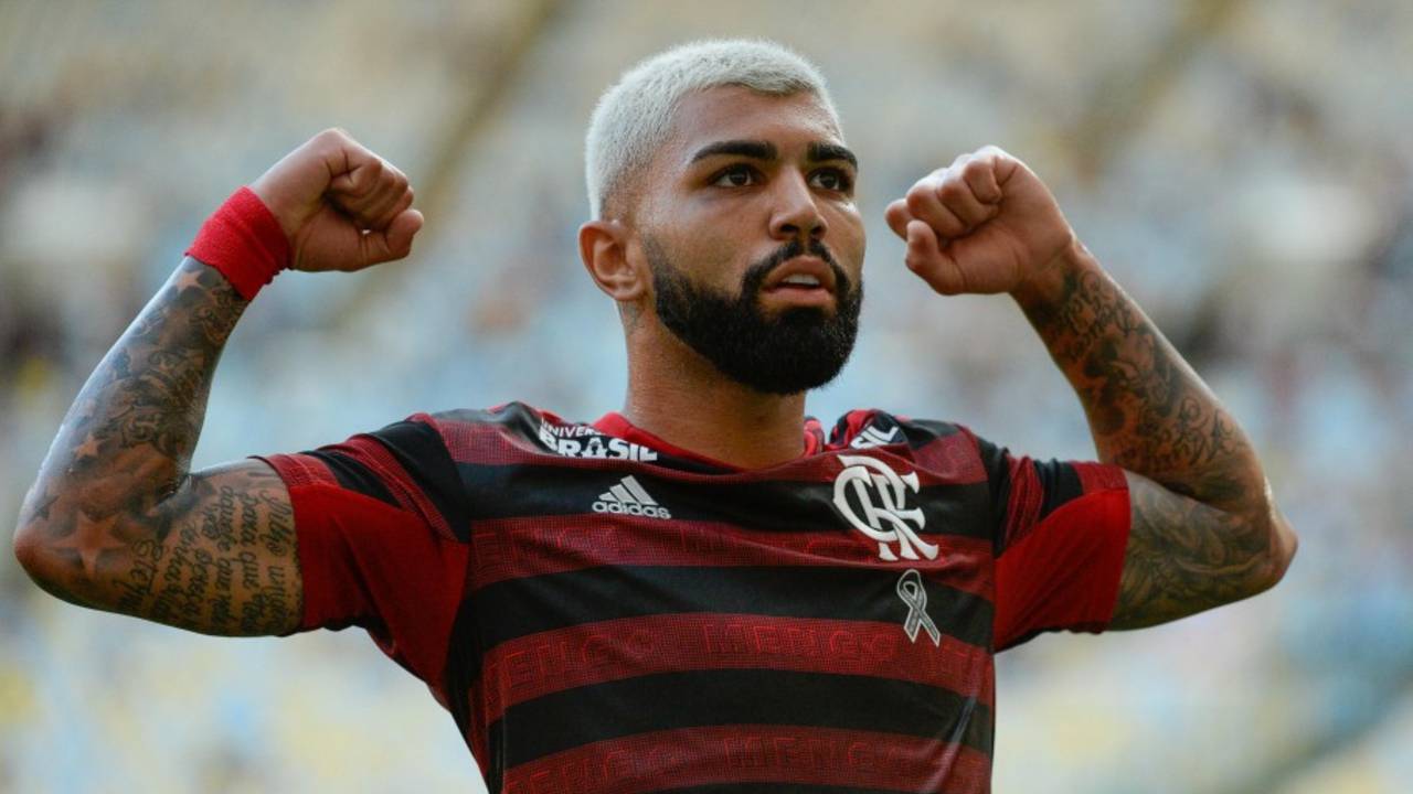 Gabriel Barbosa do Flamengo vai liderando a lista de artilheiros do Brasil em 2019
