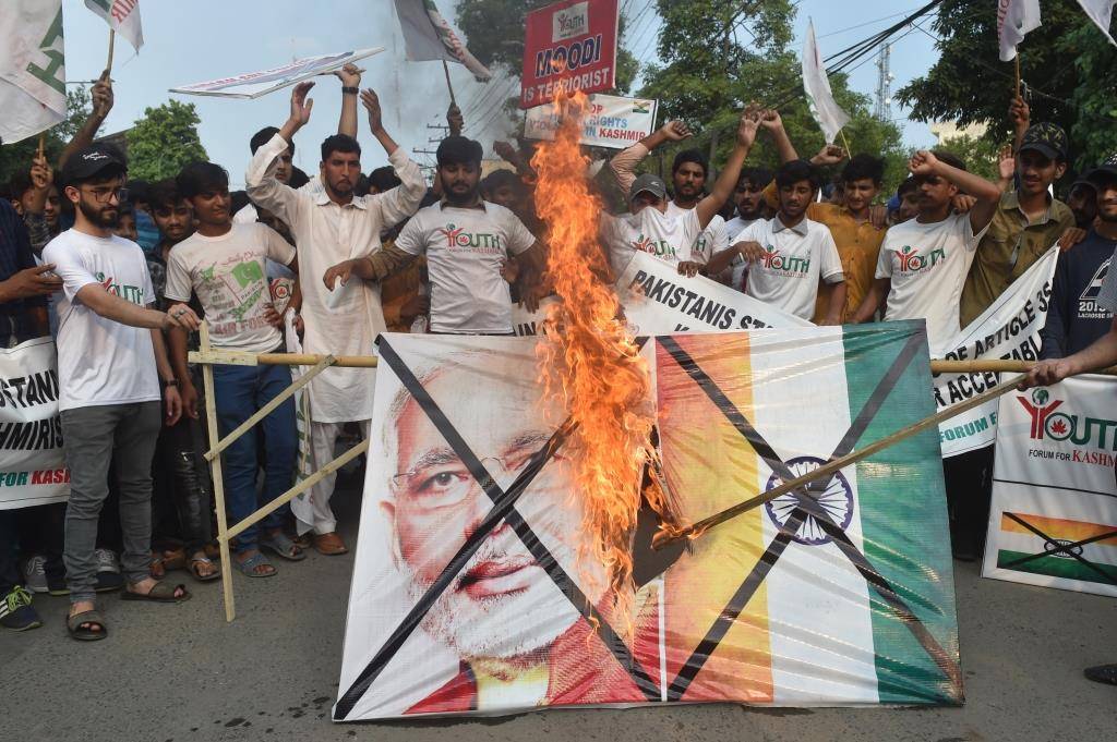 Protesto contra o presidente da Índia, Narendra Modi