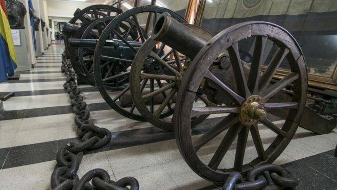 Canhão usado na Guerra do Paraguai.