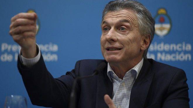 O presidente da Argentina, Mauricio Macri, em coletiva de imprensa na Casa Rosada, o palácio presidencial em Buenos Aires, 12 de agosto de 2019, um dia após as eleições primárias
