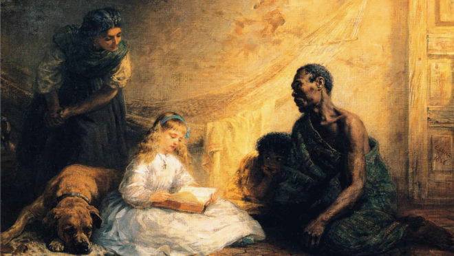 “Uncle Tom and Little Eva”, por Ewin Long.