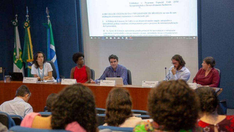 Lançamento do programa UnB 2030, que terá como foco a interdisciplinaridade em prol do desenvolvimento inclusivo e sustentável. | Raquel Aviani/Secom UnB