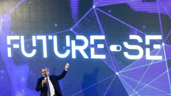 O ministro da Educação, Abraham Weintraub, durante apresentação do programa “Future-se”.