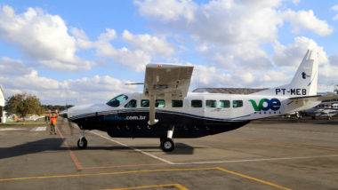 Avião Cessna Grand Caravan será usado para as rotas do Voe Paraná.