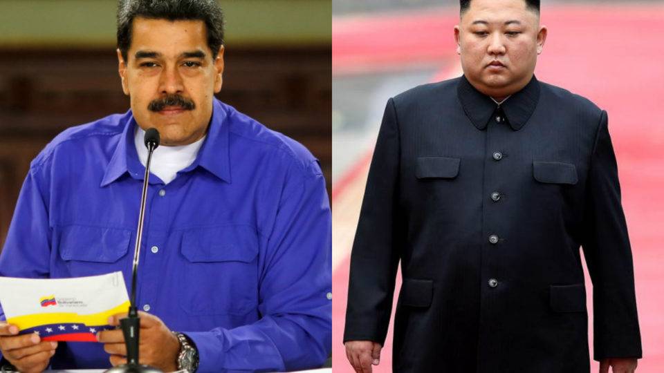 Ditador da Venezuela, Nicolás Maduro, e ditadr da Coreia do Norte, Kim Jong-un
