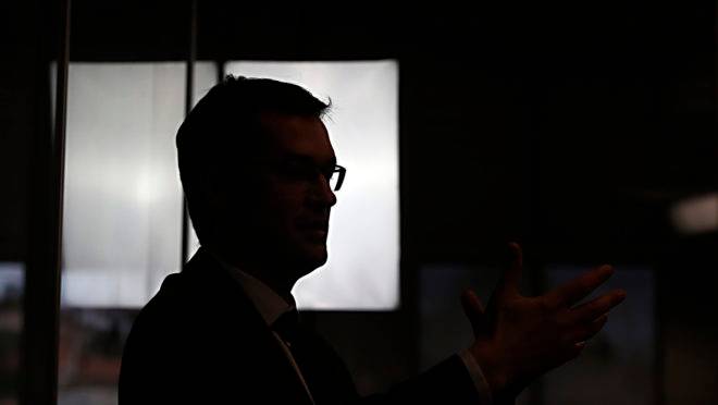 Deltan Dallagnol, coordenador da força-tarefa da Lava Jato no MPF do Paraná, em entrevista no estúdio da Gazeta do Povo.