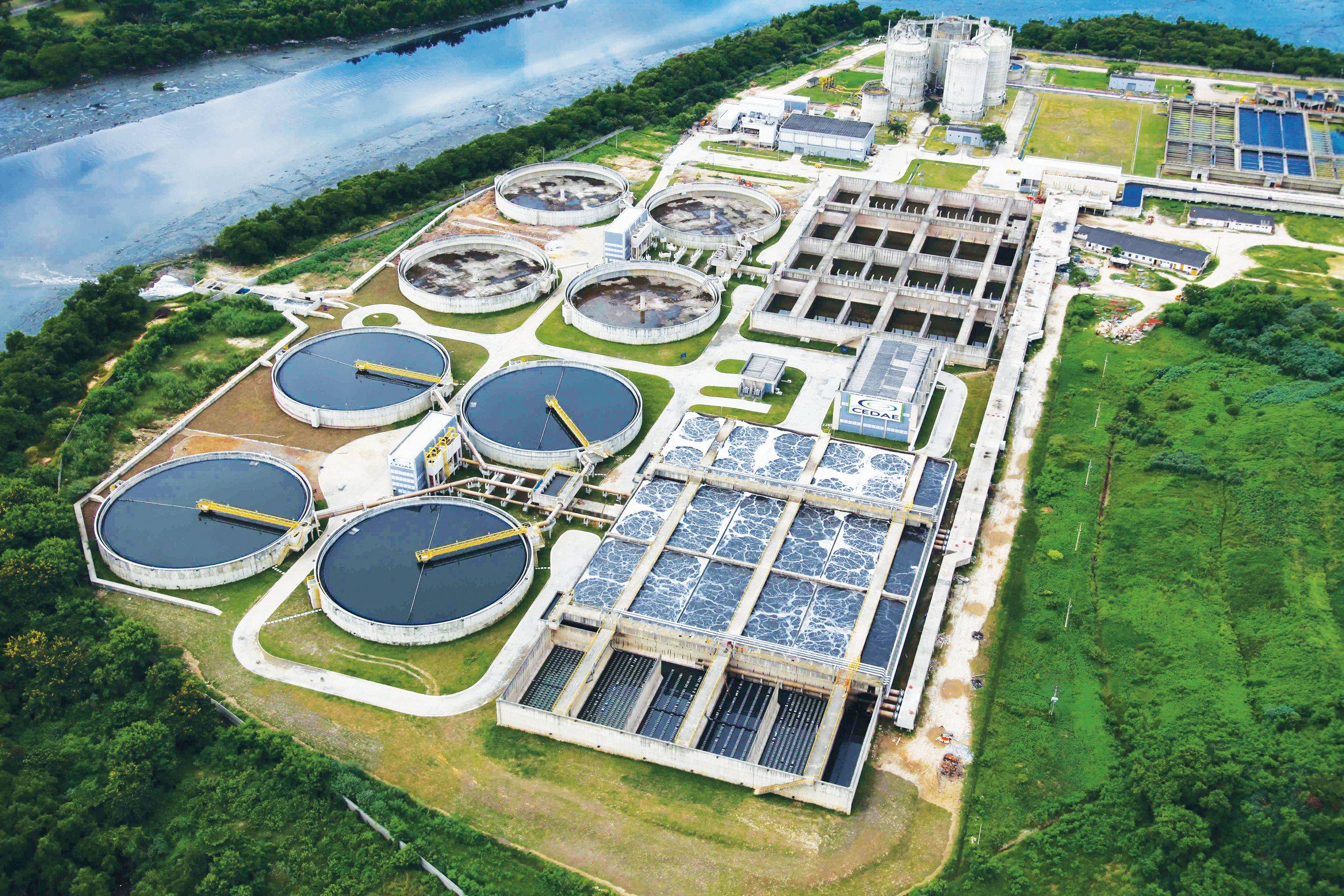 Estação de esgoto da Cedae, estatal do governo do Rio de Janeiro.